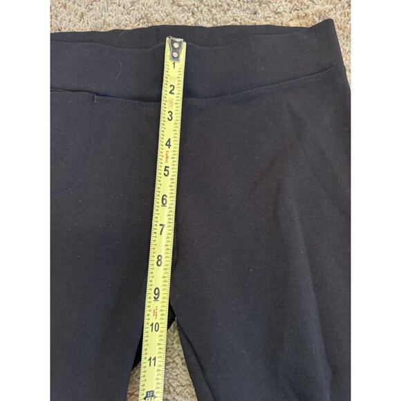 AMERICAN GIANT Black Flared Leggings Pants Pull On Ankle Yoga Casual Sz 4 28x24 - Picture 8 of 10